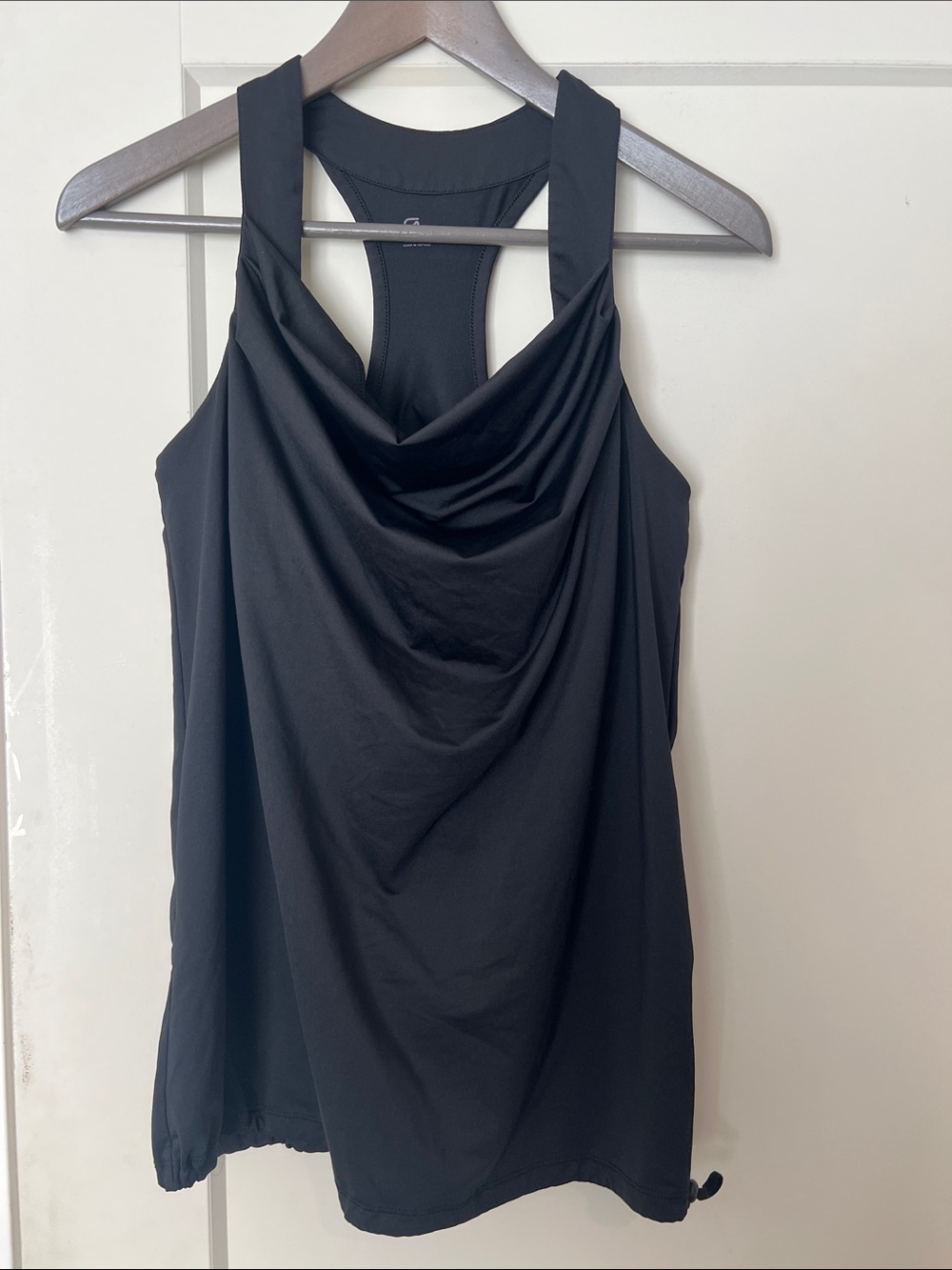 Gap fit Draped Racerback Tank Top - Black